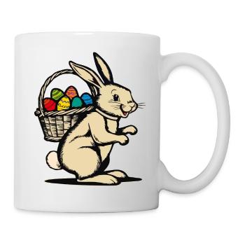 Lapin de Pâques rétro - Mug blanc - blanc - Droite