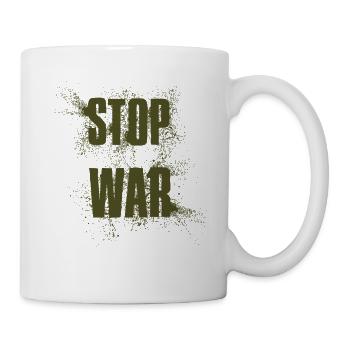 STOP WAR – NO WAR - PEACE - Mug - white - Right