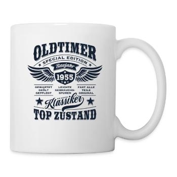 Oldtimer Baujahr 1955 - Geburtstag - Geschenk - Tasse - Weiß - Rechts