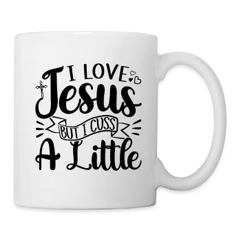 I Love Jesus But I Cuss A Little - Mug - white - Right