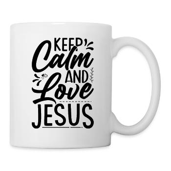 Keep calm and love jesus - Tasse - Weiß - Rechts