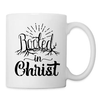 Rooted In Christ - Tasse - Weiß - Rechts