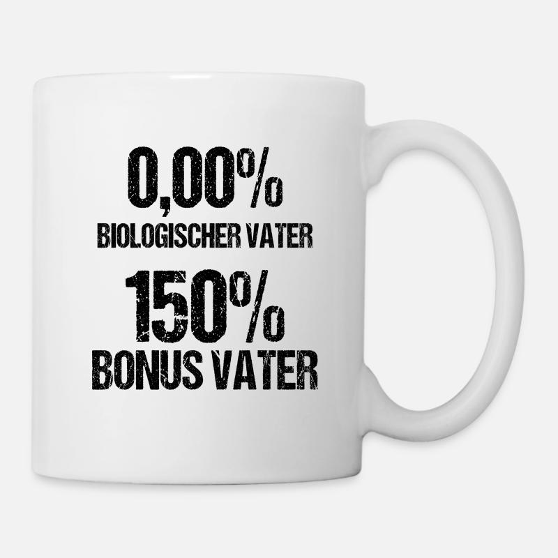 Bonus Vater Papa Papi Stiefvater Vatertag Geschenk - Tasse - Weiß