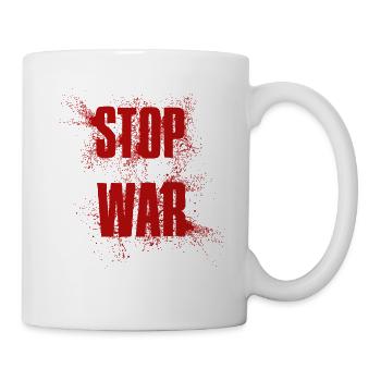 STOP WAR – NO WAR - PEACE - Mug - white - Right