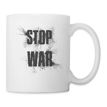 STOP WAR – NO WAR - PEACE - Mug - white - Right
