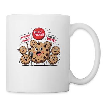 Cookie Rebellion – Funny Cookie Protest Design - Mug - white - Right