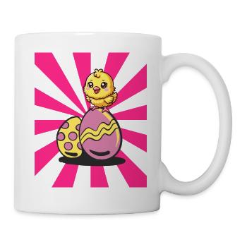 Retro Easter Easter Eggs Chick Kids Child - Mug - white - Right