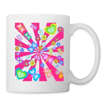 Printemps Eté Enfants Enfant Rétro Vintage Années 80 - Mug blanc - blanc - Droite