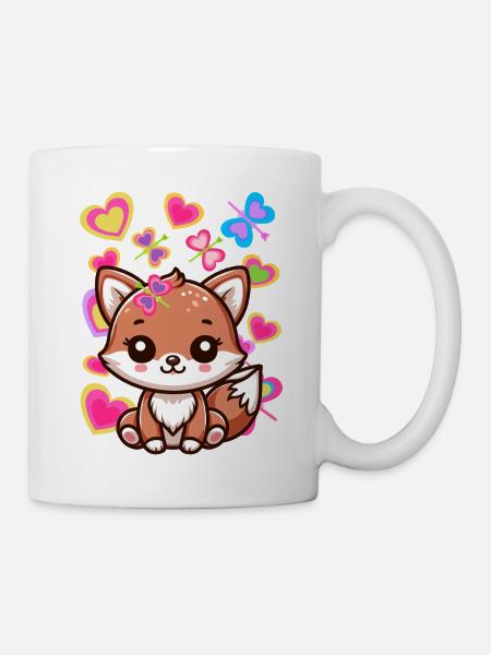 Fuchs Füchse Kinder Kind Baby - Tasse - Weiß