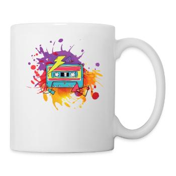 Cassette Déguisement Fête Rétro Soirée Années 80 - Mug blanc - blanc - Droite