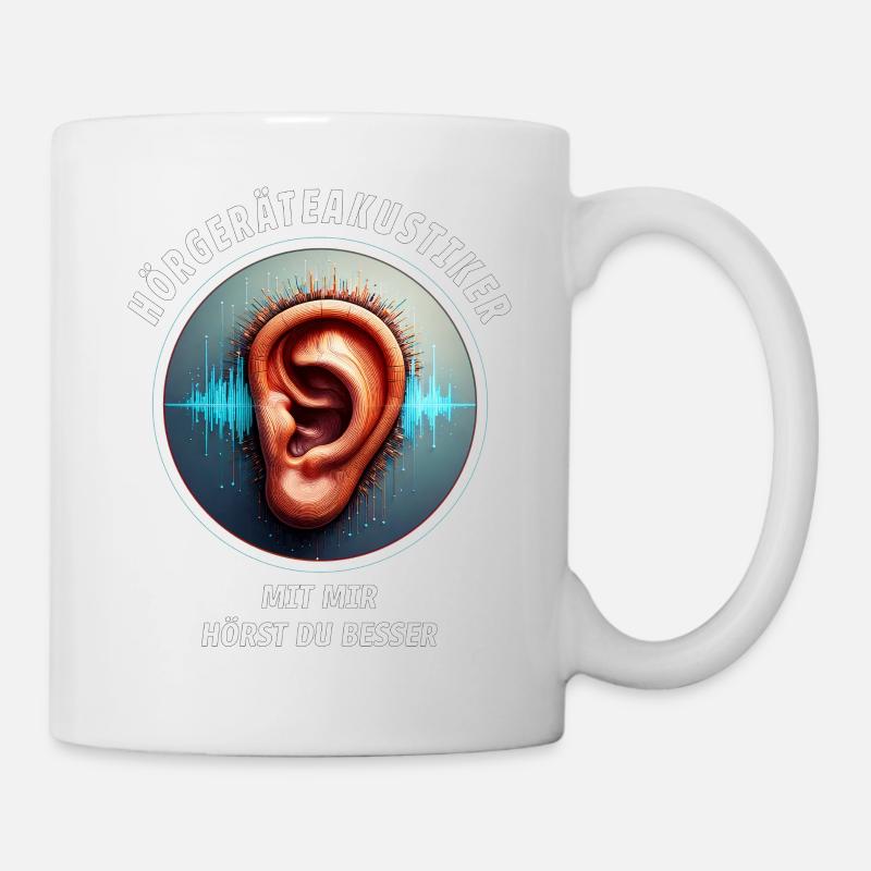 HÖRGERÄTEAKUSTIKER - Tasse - Weiß