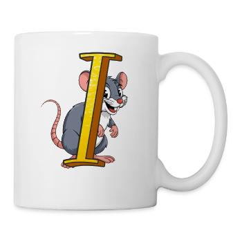BUCHSTABE I - Tasse - Weiß - Rechts