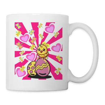 Easter Retro Chick Easter Egg Easter Eggs Kids 80s - Mug - white - Right