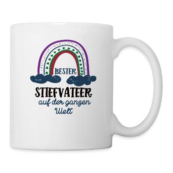 Bester Stiefvater Der Welt Bonus Papa Stiefpapa - Tasse - Weiß - Rechts