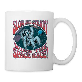 Langsam Und Beständig Gewinnt Das Weltraumrennen - Tasse - Weiß - Rechts