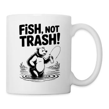 Fish instead of garbage - Mug - white - Right