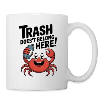 Pas de déchet à sa place ici cancer - Mug blanc - blanc - Droite