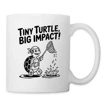 Small turtle but big impact - Mug - white - Right