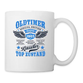 Oldtimer Baujahr 1965 - Geburtstag - Geschenk - Tasse - Weiß - Rechts
