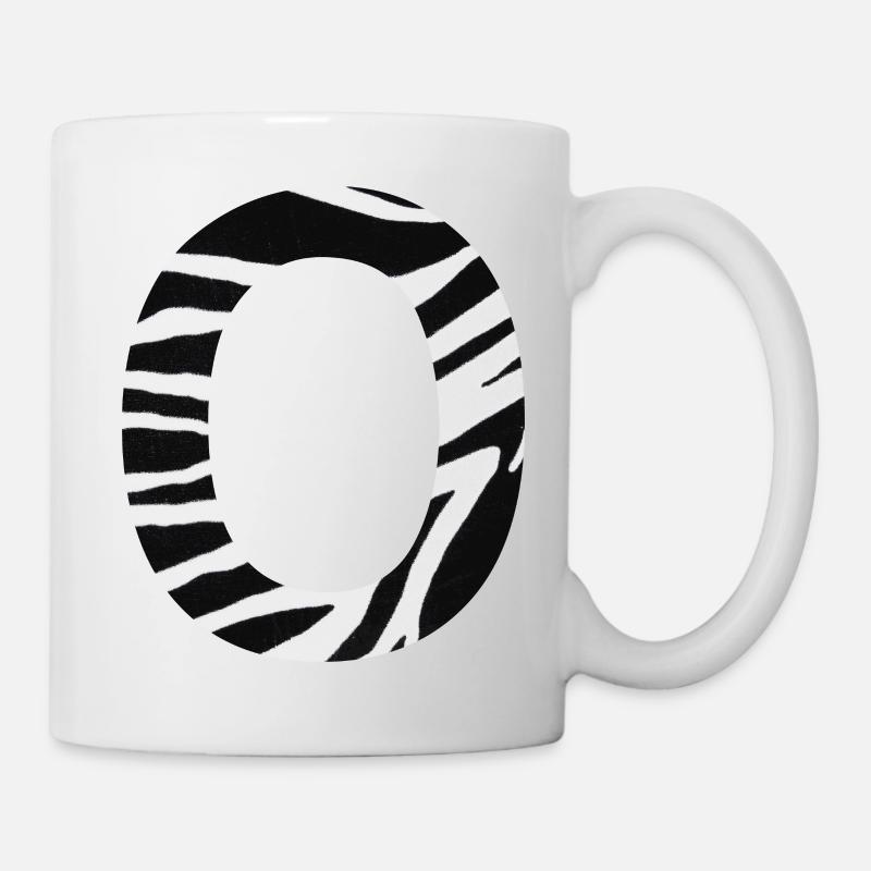 Buchstabe o zebra - Tasse - Weiß