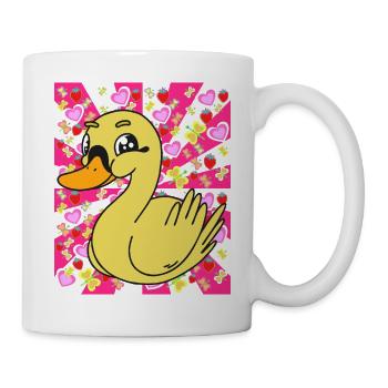 Duck Ducks Kids Child Baby Retro - Mug - white - Right