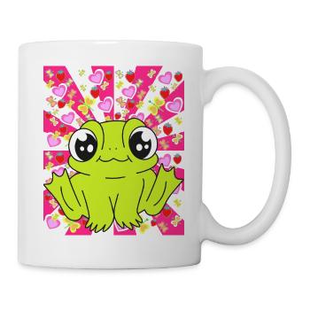 Grenouille Grenouilles Enfants Enfant Bébé Rétro des années 80 des années 90 - Mug blanc - blanc - Droite
