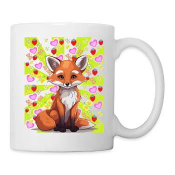 Renard Renards Enfants Été Été Rétro Coloré - Mug blanc - blanc - Droite