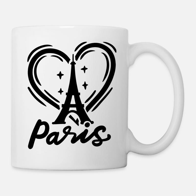 Paris avec un cœur - Mug blanc - blanc