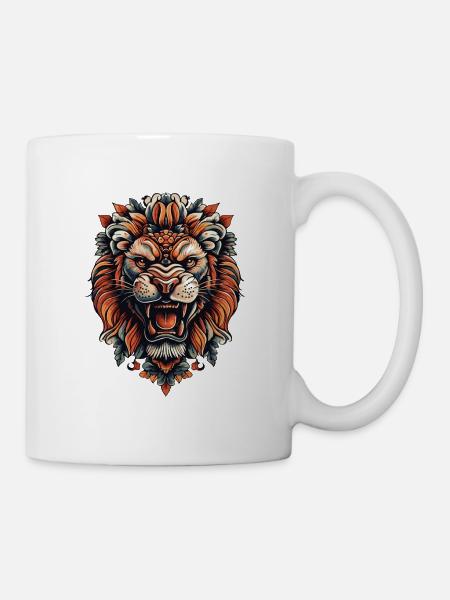 Löwe - Tasse - Weiß