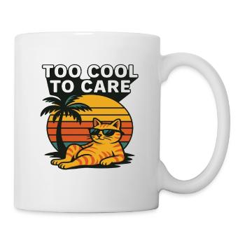 Too cool to care - Cat - Mug - white - Right
