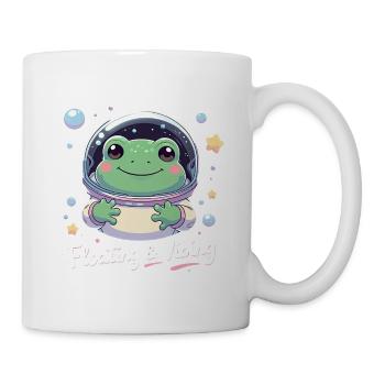 Floating & Vibing – Astronaut Frog in Space - Mug - white - Right