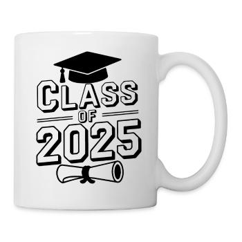 Diplômé de la promotion 2025 Confetti Étudiant - Mug blanc - blanc - Droite