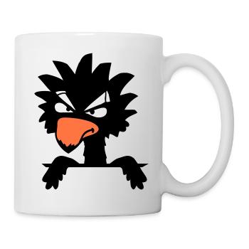 Raven Bird Peeps Evil Cool Funny Comic Humor Fun - Mug - white - Right