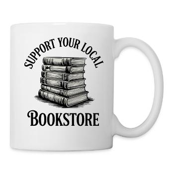 Soutenez votre librairie locale Livres Bibliothèque Lecteur - Mug blanc - blanc - Droite