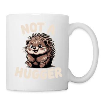 Pas un câlin Porc-épic Drôle Timide Introverti Animal - Mug blanc - blanc - Droite