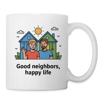 GUTE NACHBARN - Tasse - Weiß - Rechts