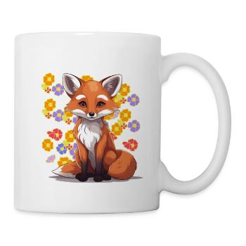 80s 90s Fox Foxes Kids Vintage Retro - Mug - white - Right