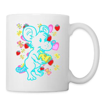 Retro Maus Ratte Mäuse Ratten Kinder Kind - Tasse - Weiß - Rechts
