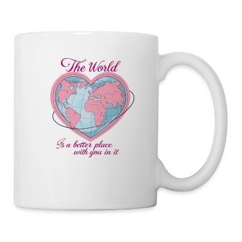 The world is better with you - Mug - white - Right