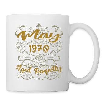 Geboren im Mai 1970 Geburtstag Mai 1970 Geburtstag Mai 1970 - Tasse - Weiß - Rechts