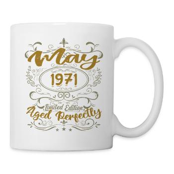 Born in May 1971 Birthday May 1971 bday May 1971 - Mug - white - Right