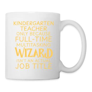Kindergarten teacher Wizard - Mug - white - Right