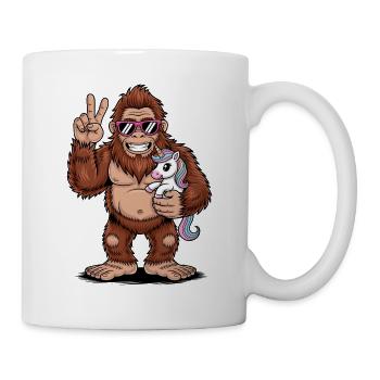 Bigfoot & Unicorn, Peace Sign - Mug - white - Right