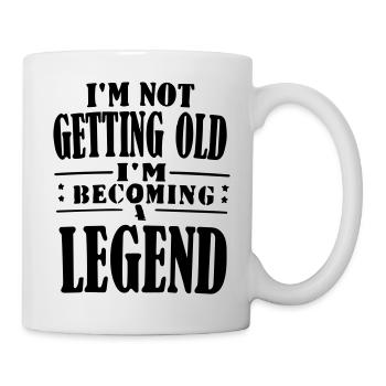 je ne vieillis pas, je deviens une légende - Mug blanc - blanc - Droite