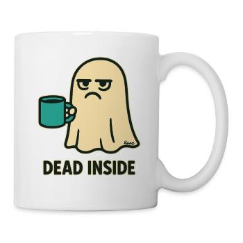 Geist mit Kaffee und innerlich totem Blick - Tasse - Weiß - Rechts