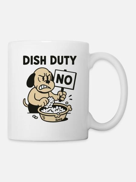 Küche Abwasch und Spüldienst Hund sagt nein - Tasse - Weiß