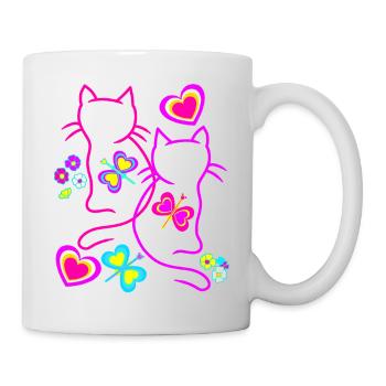 Cats, Kitten, Cat, Children, Girls, Baby - Mug - white - Right
