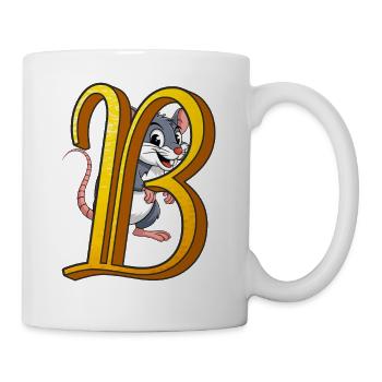 BUCHSTABE B - Tasse - Weiß - Rechts