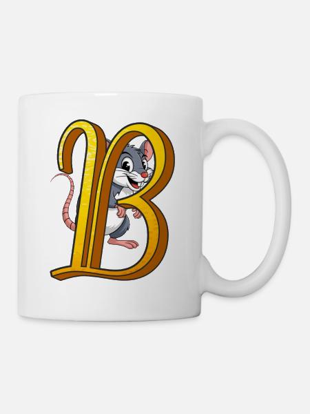 BUCHSTABE B - Tasse - Weiß