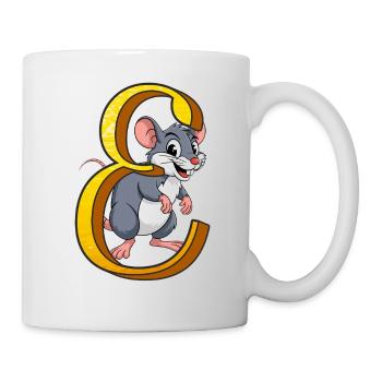 BUCHSTABE E - Tasse - Weiß - Rechts